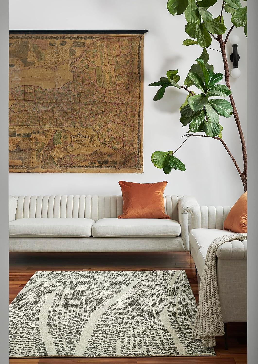 Momeni 2'3"x8' Teppe Axel Handtufted Runner Rug Natural
