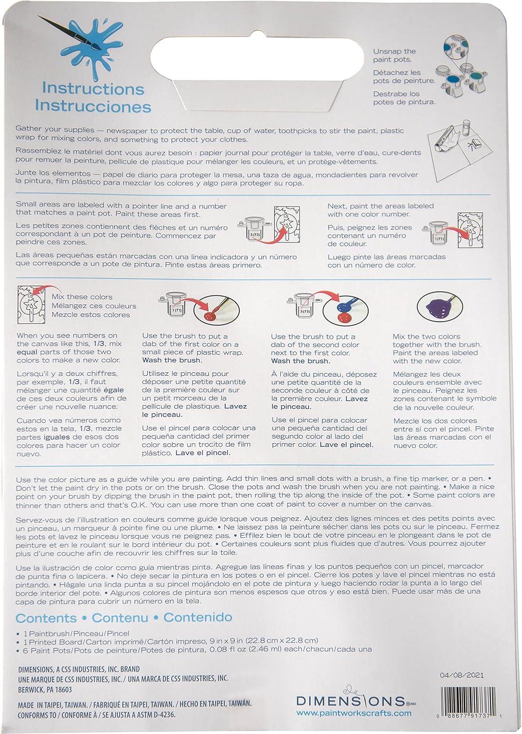 Paint Works Paint By Number Kit 9"X9"-Unicorn