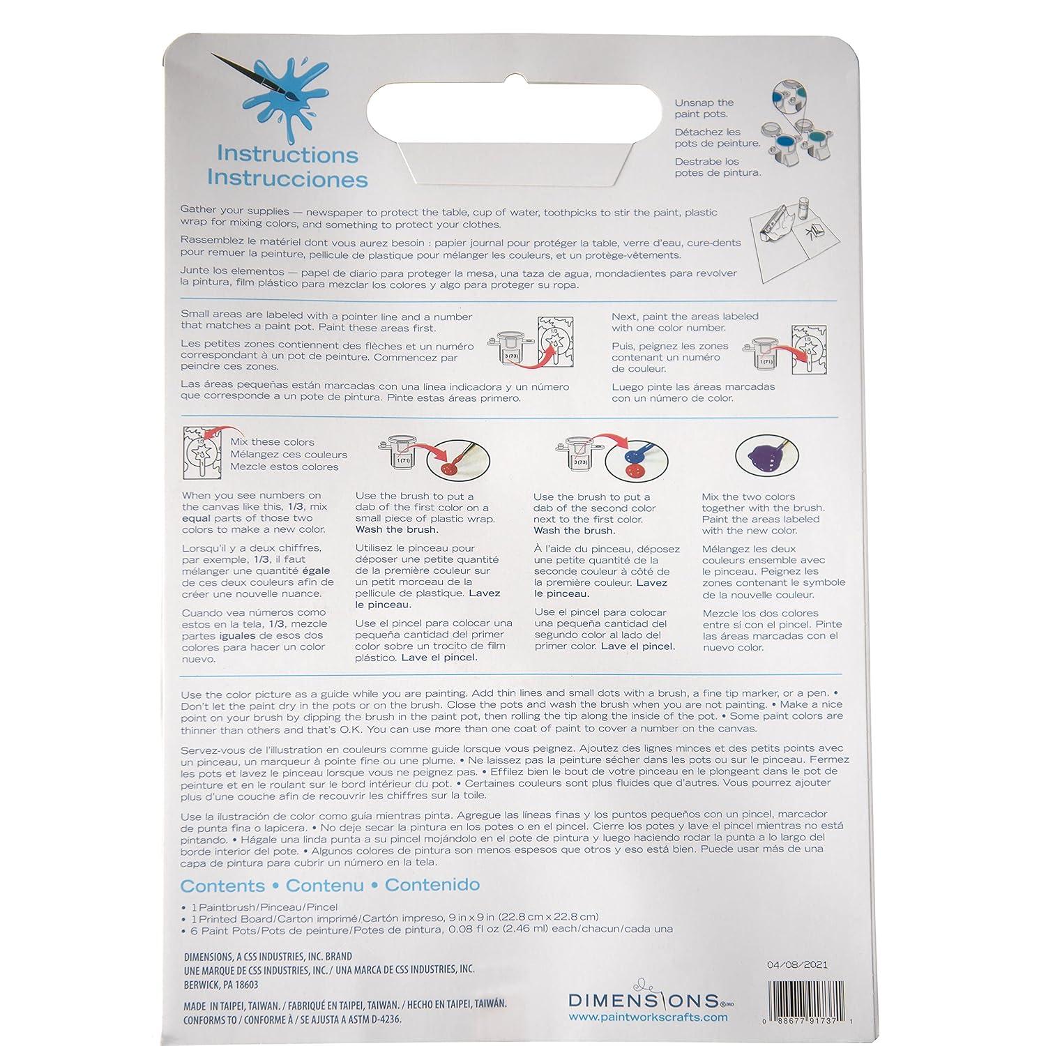 Paint Works Paint By Number Kit 9"X9"-Unicorn