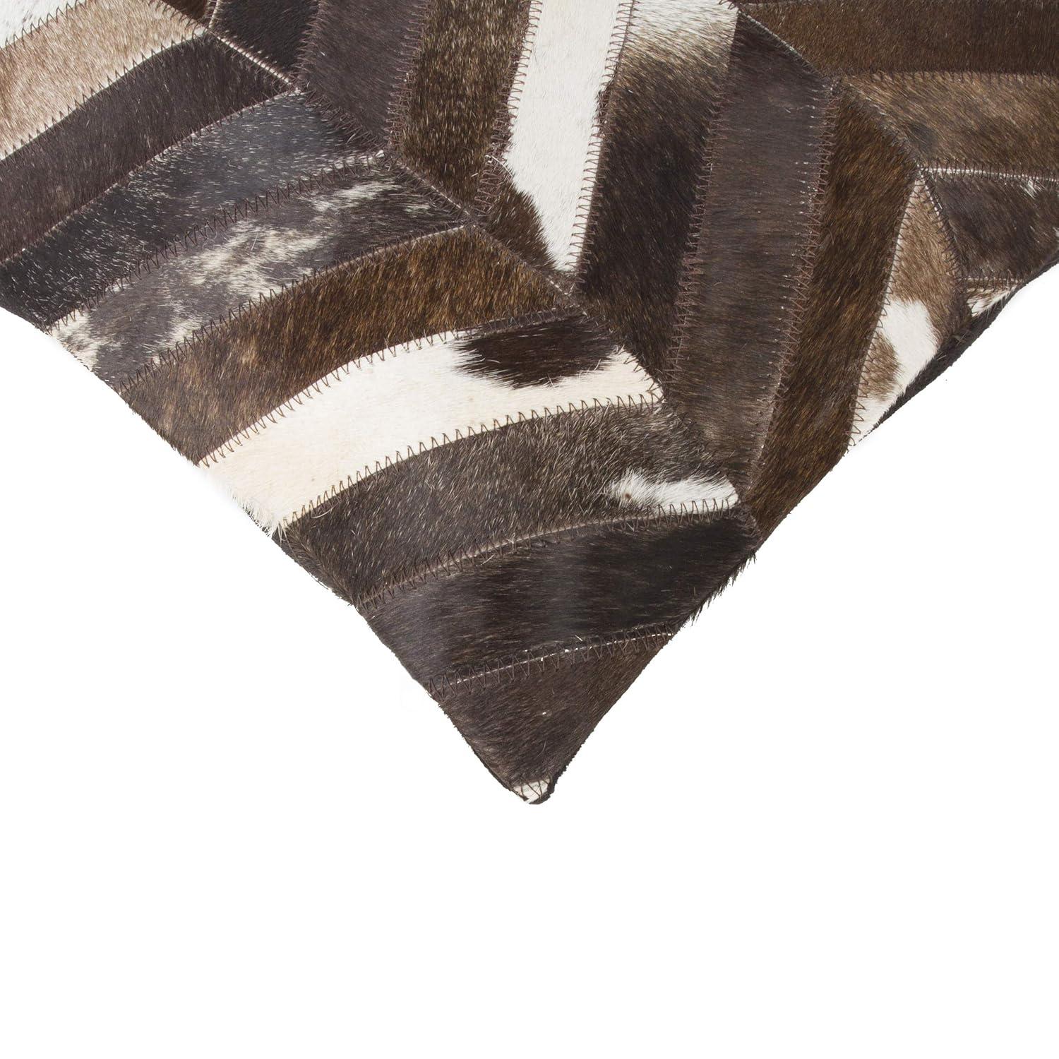 eRug Outlet Torino Leather/Suede Throw Square Pillow Cover & Insert
