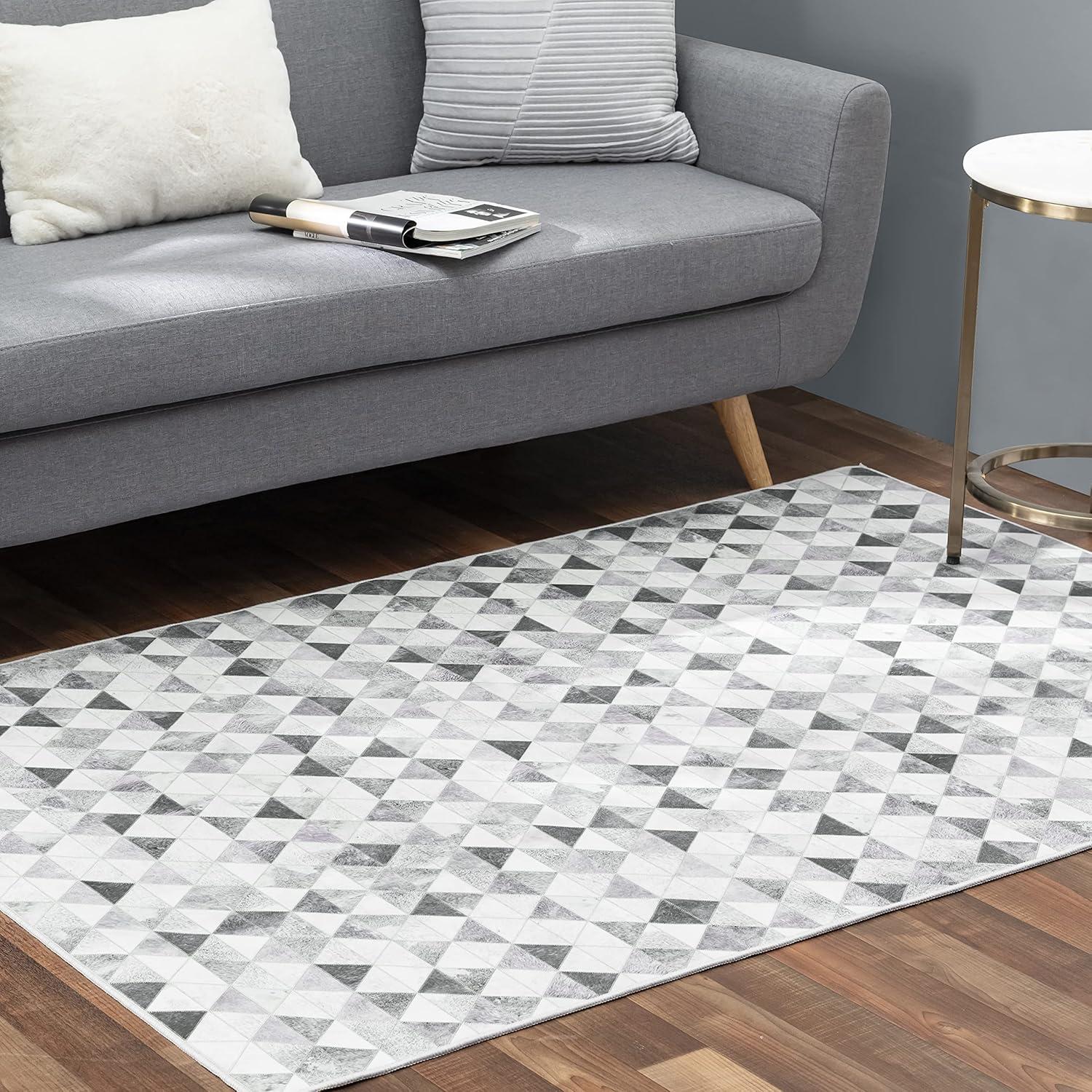 Diamonds in the Rough Gray Area Rug