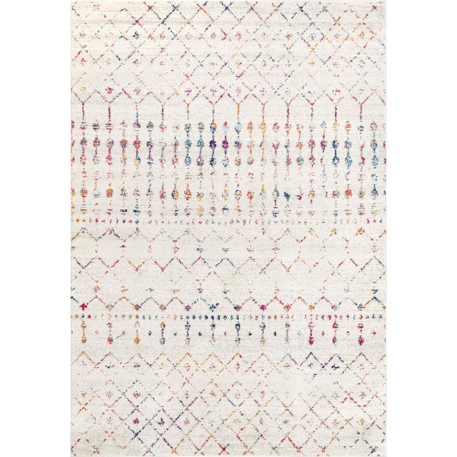nuLOOM Moroccan Blythe Light Multi 6' 7" x 9' Transitional Area Rug