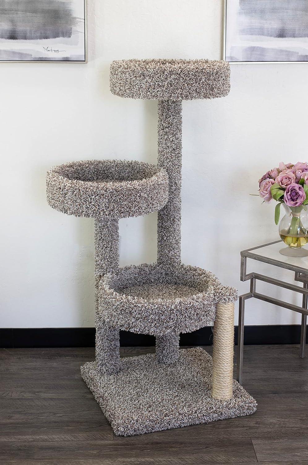 Gray Multi-Level Cat Tree with Sisal Scratching Posts