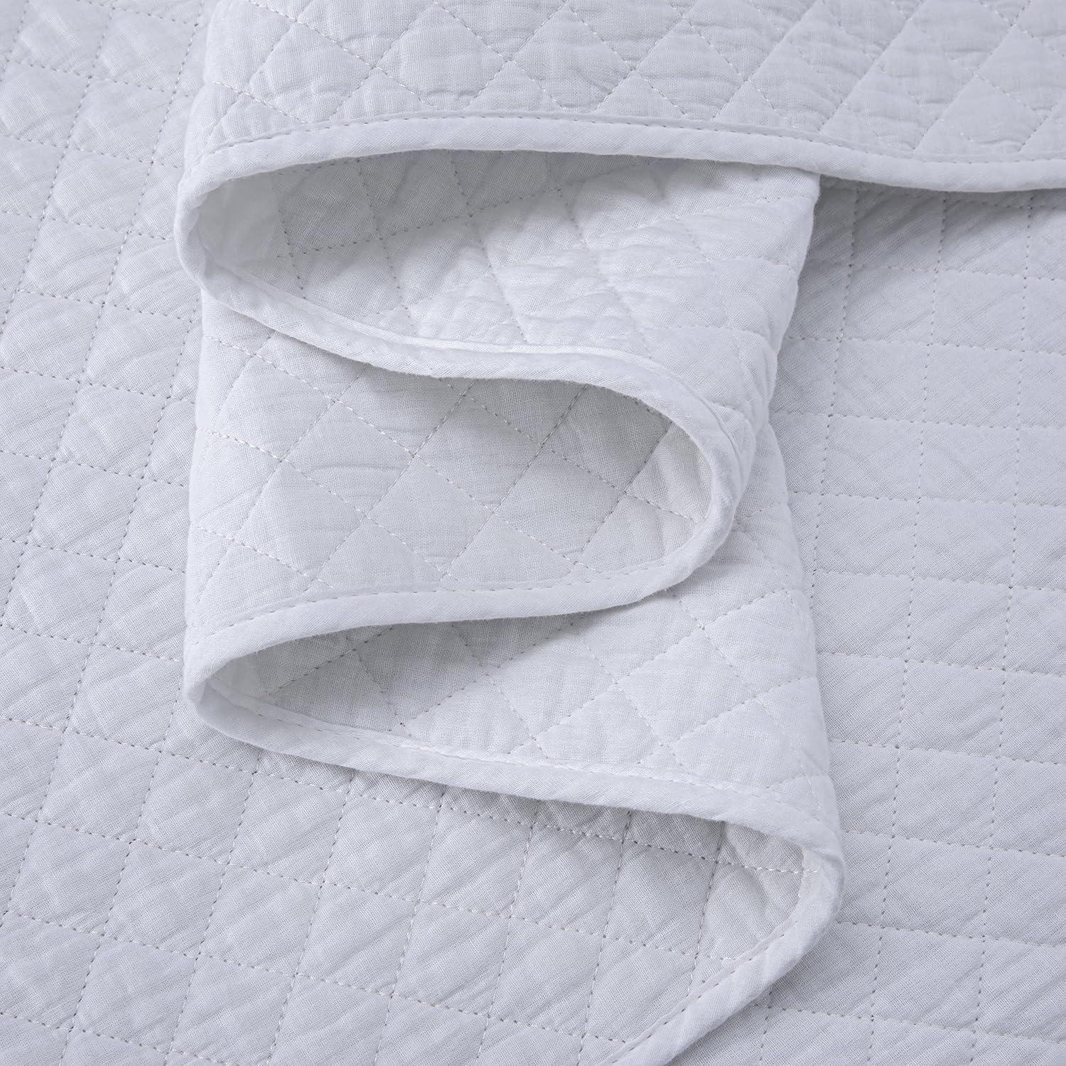 Chezmoi Collection Solid Color Cotton Quilt Cotton Quilt Set