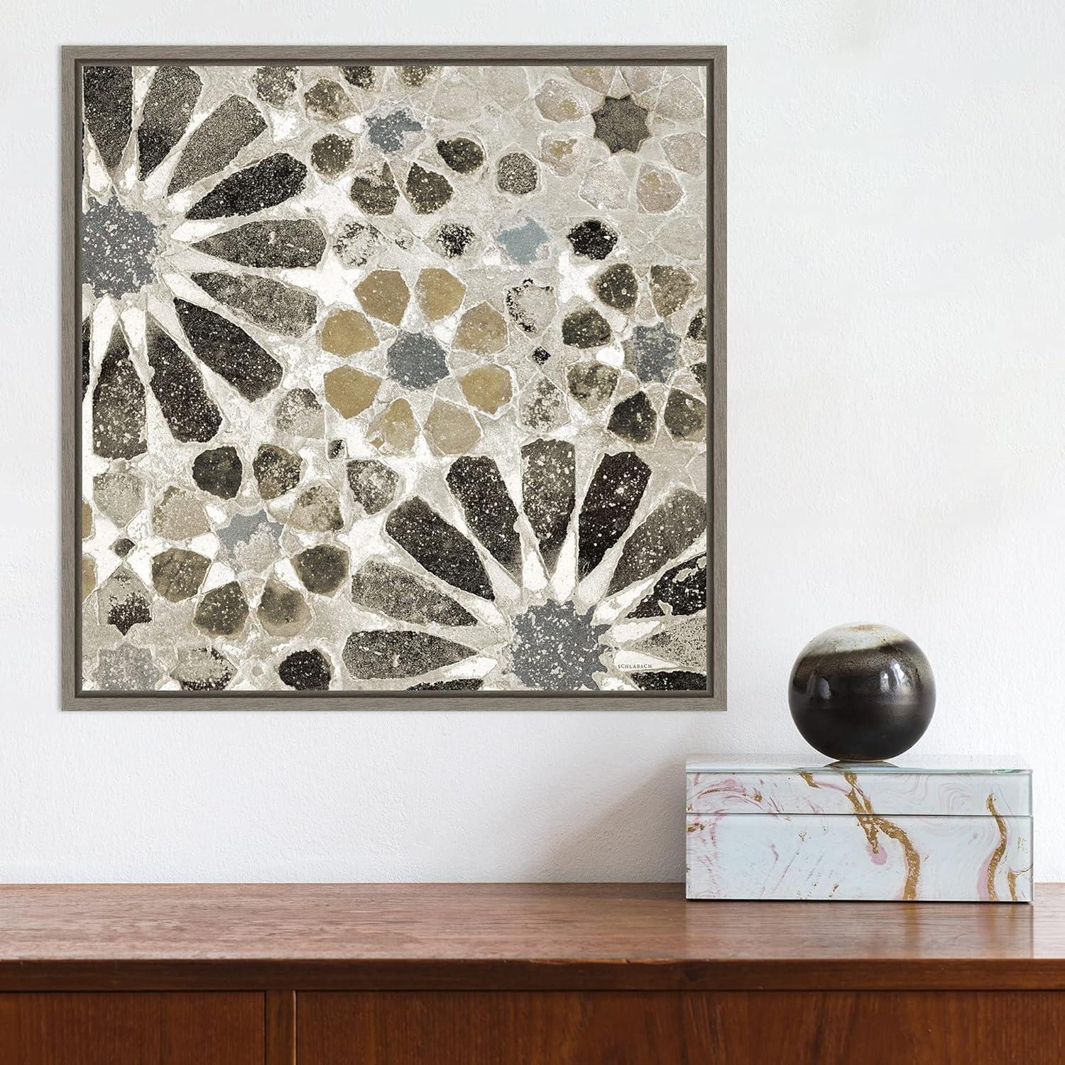 Amanti Art Alhambra Tile II Neutral by Sue Schlabach Framed Canvas Wall Art