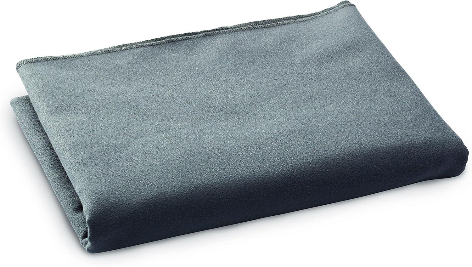 Bucky 36" Modern Polyester Fabric and Nylon Travel Blanket in Charcoal