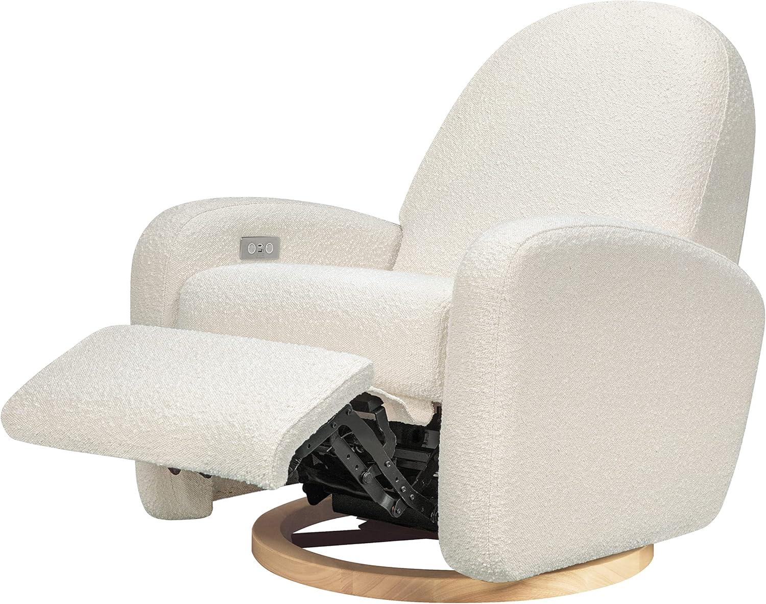 Nami Electronic Recliner and Swivel Glider Recliner in Shearling with USB port