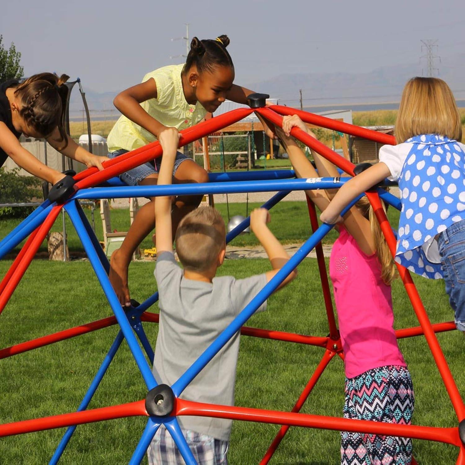 Lifetime Kid's Outdoor 5 ft. H x 10 ft. W Dome Climber, Red and Blue (101301)