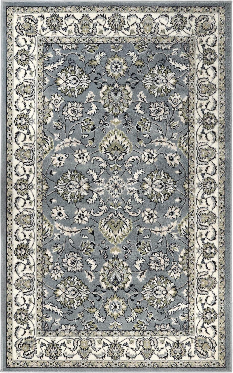 Superior Traditional Floral Area Rug 8' x 10', Indoor Rugs For Living Room Bedroom, Cream