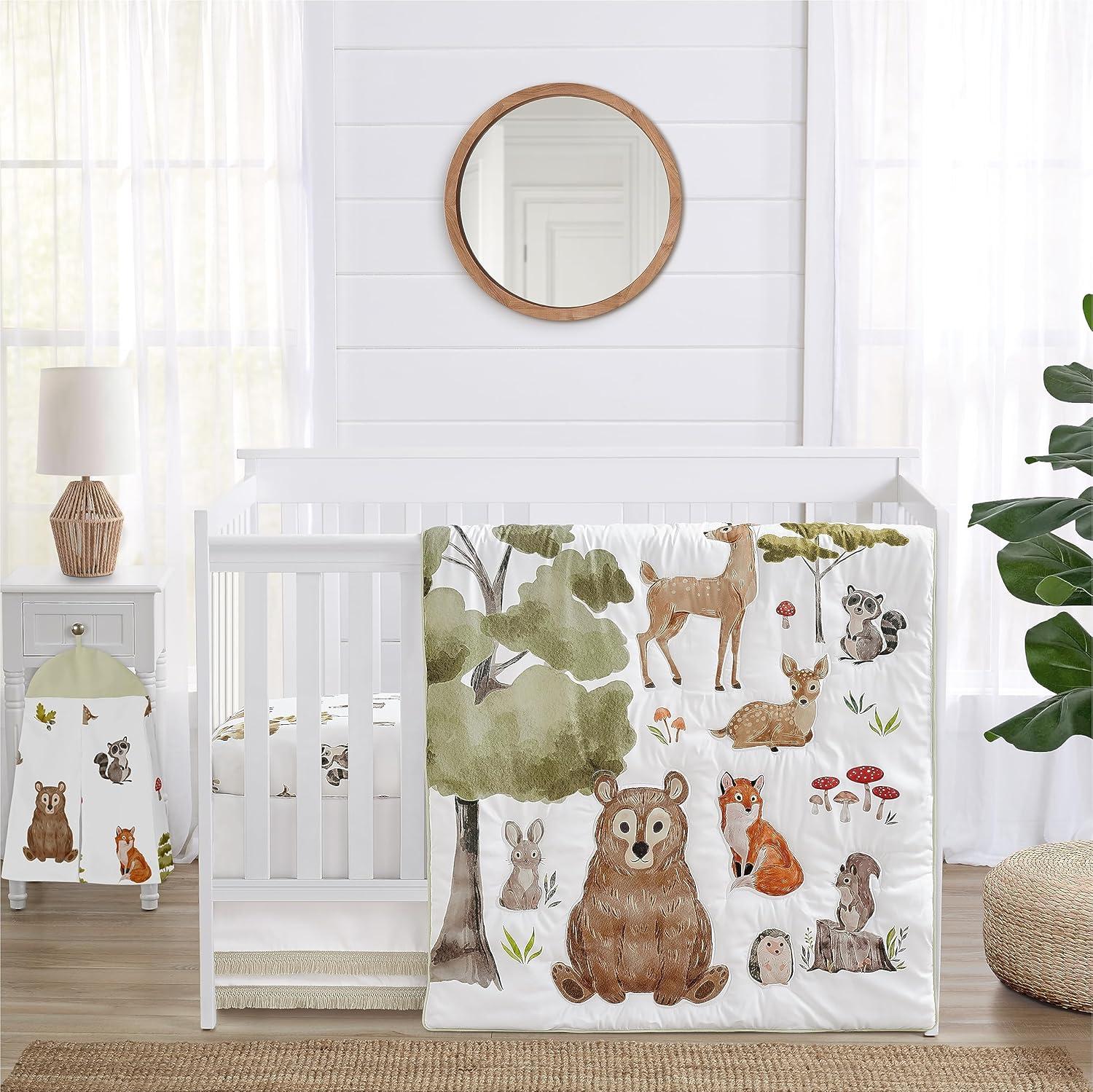 Sweet Jojo Designs Watercolor Woodland Forest Animals 4 Piece Crib Bedding Set by Sweet Jojo Designs