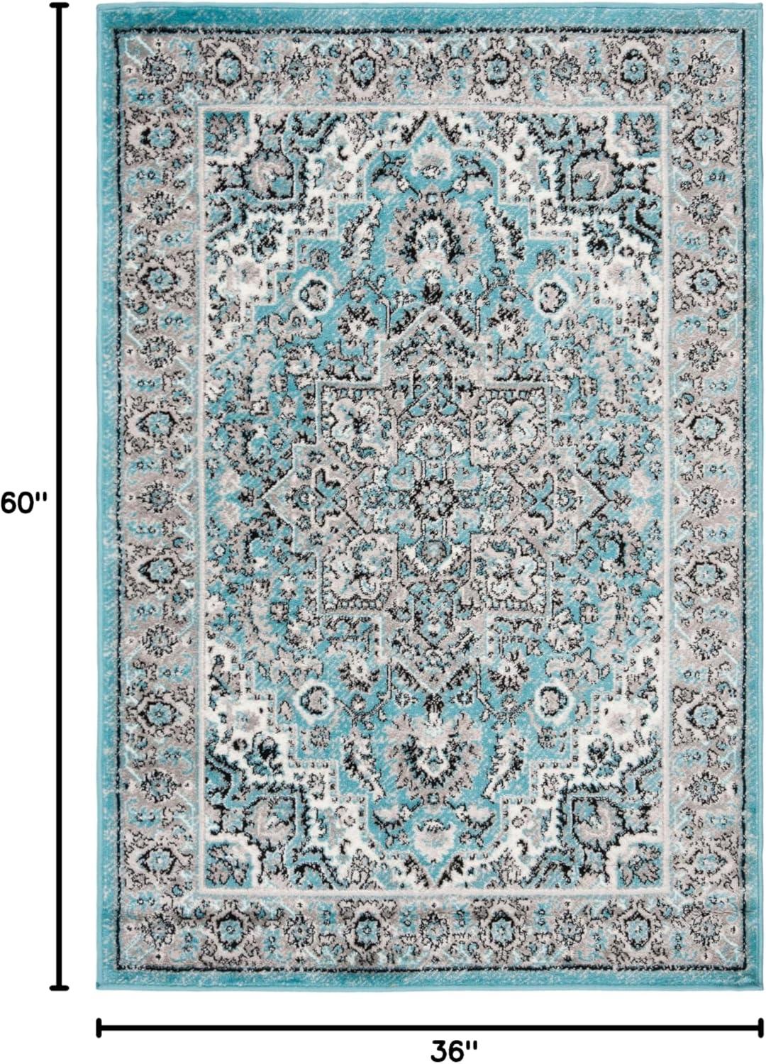 Skyler SKY126 Power Loomed Indoor Accent Rug - Blue/Ivory - 3'x5' - Safavieh