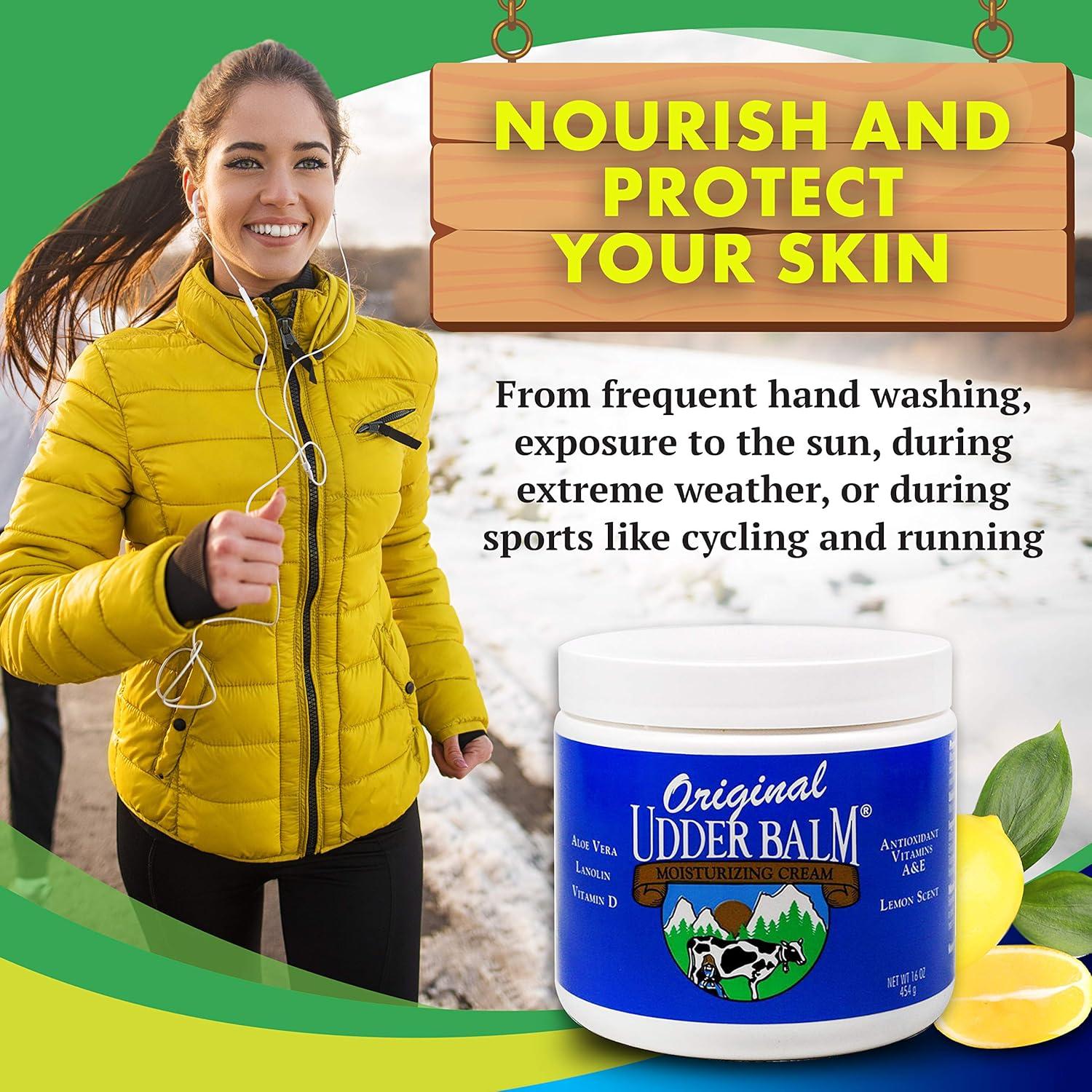 Original Udder Balm Moisturizing Cream with Aloe & Lanolin 16oz Pump Jar.