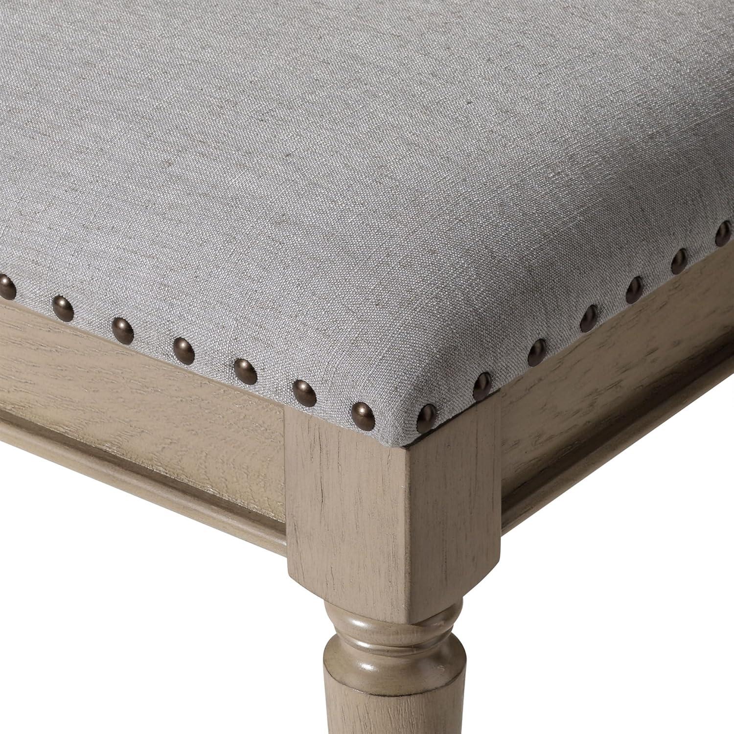 Maven Lane Elizabeth Traditional Upholstered Wooden Bench