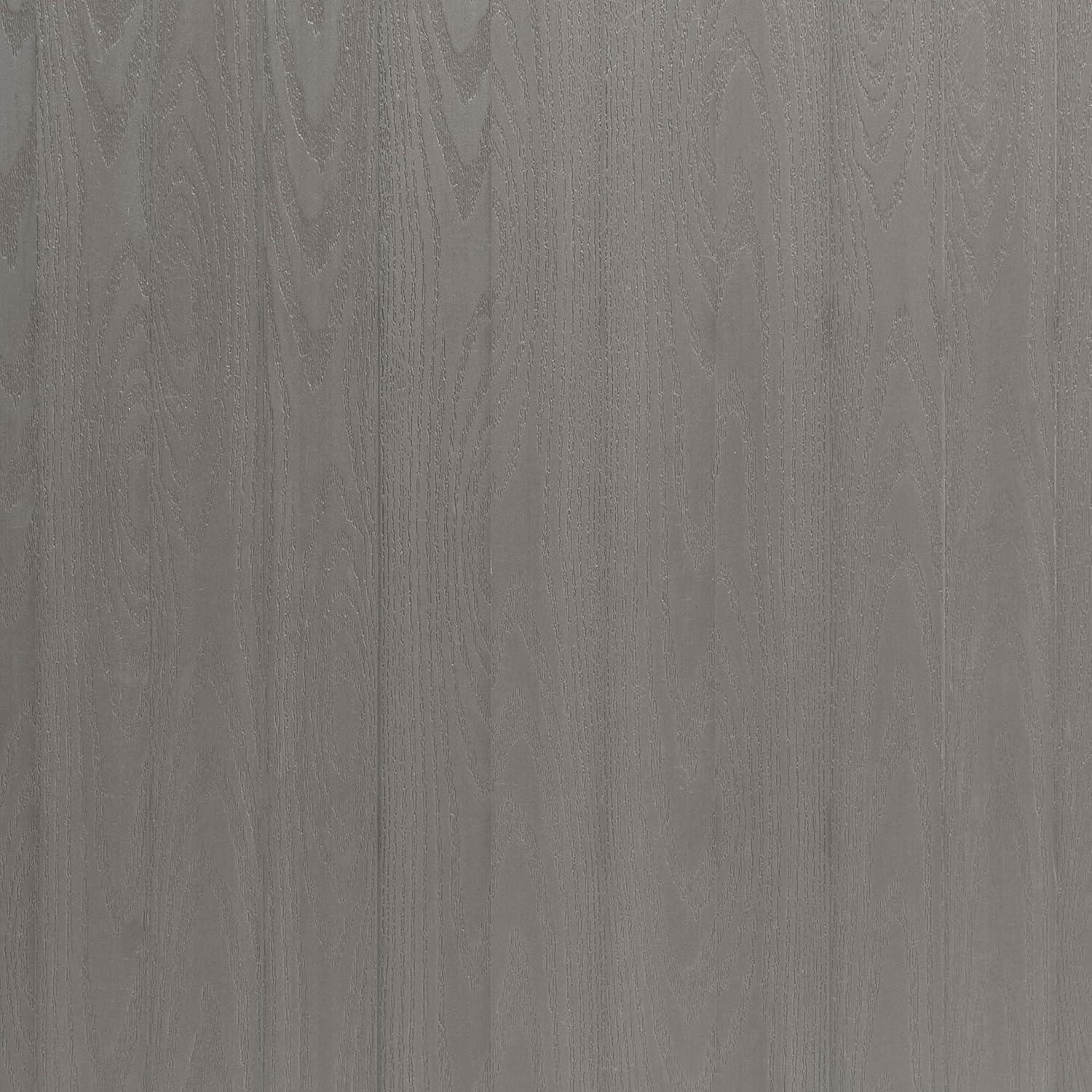 Flash Furniture 2 Pack All-Weather Black Aluminum Patio Stack Chairs - Gray Wash Faux Teak Slats