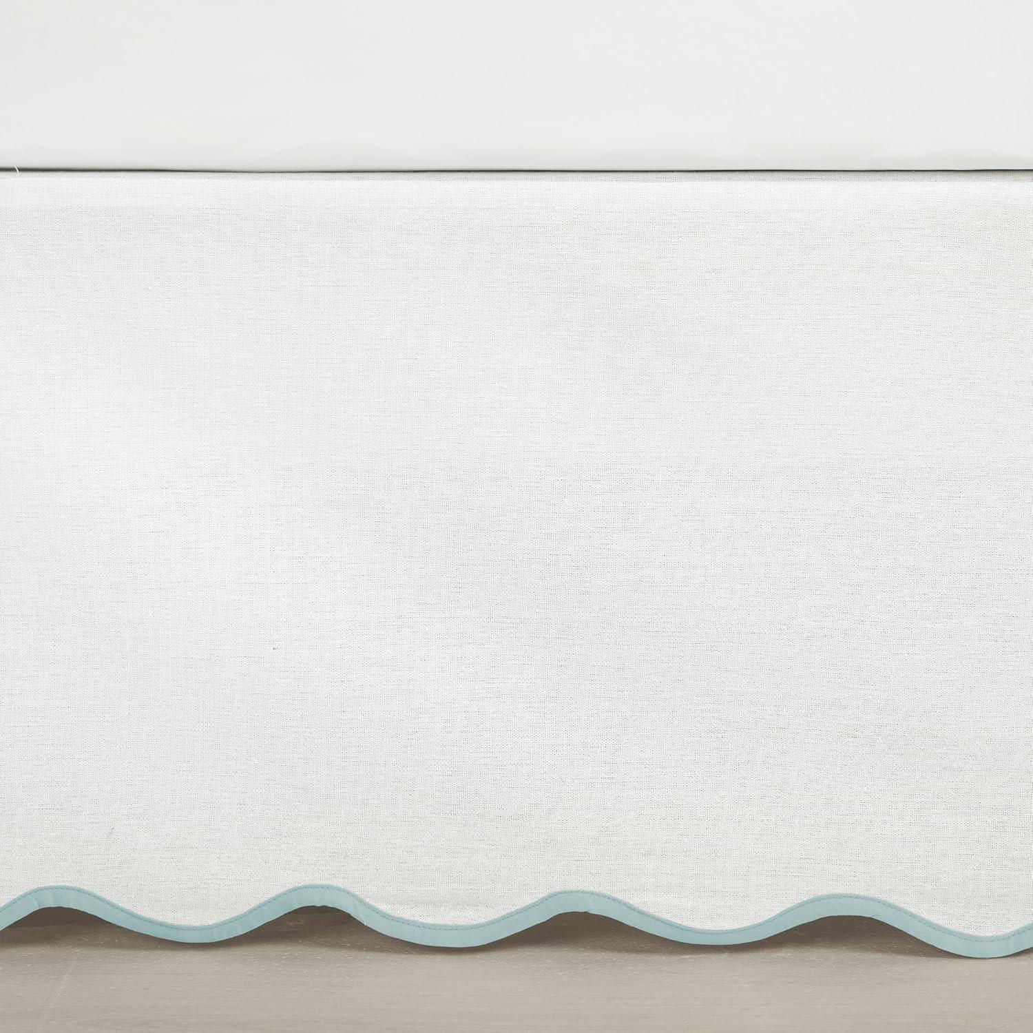 Lush Decor Coastal Chic Scallop Wrap Around Bed Skirt
