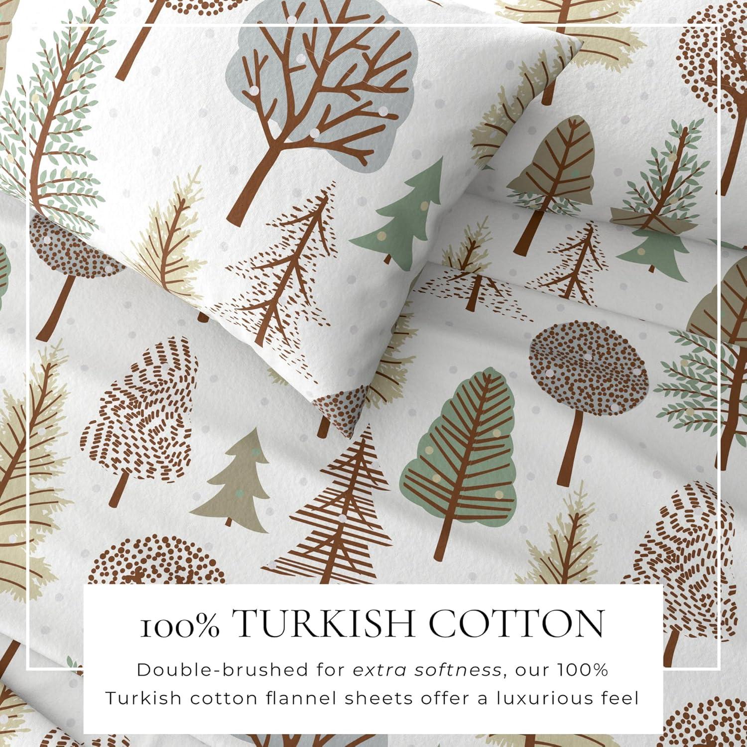 FreshFolds 100% Cotton Lodge Printed Flannel Sheet Set
