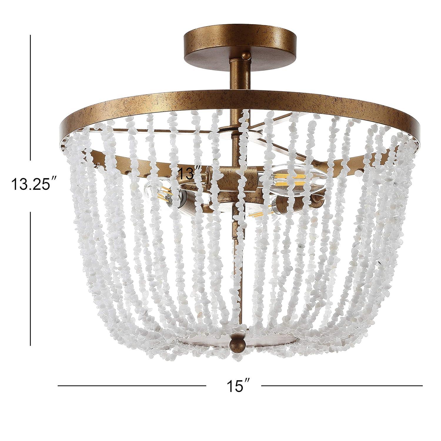 Jonathan Y Lighting Jyl9021 Georgian 3 Light 15" Wide Led Semi-Flush Bowl Ceiling Fixture