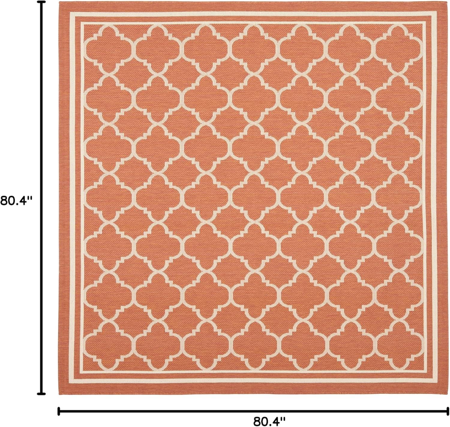 Herefordshire Geometric Orange Indoor / Outdoor Area Rug