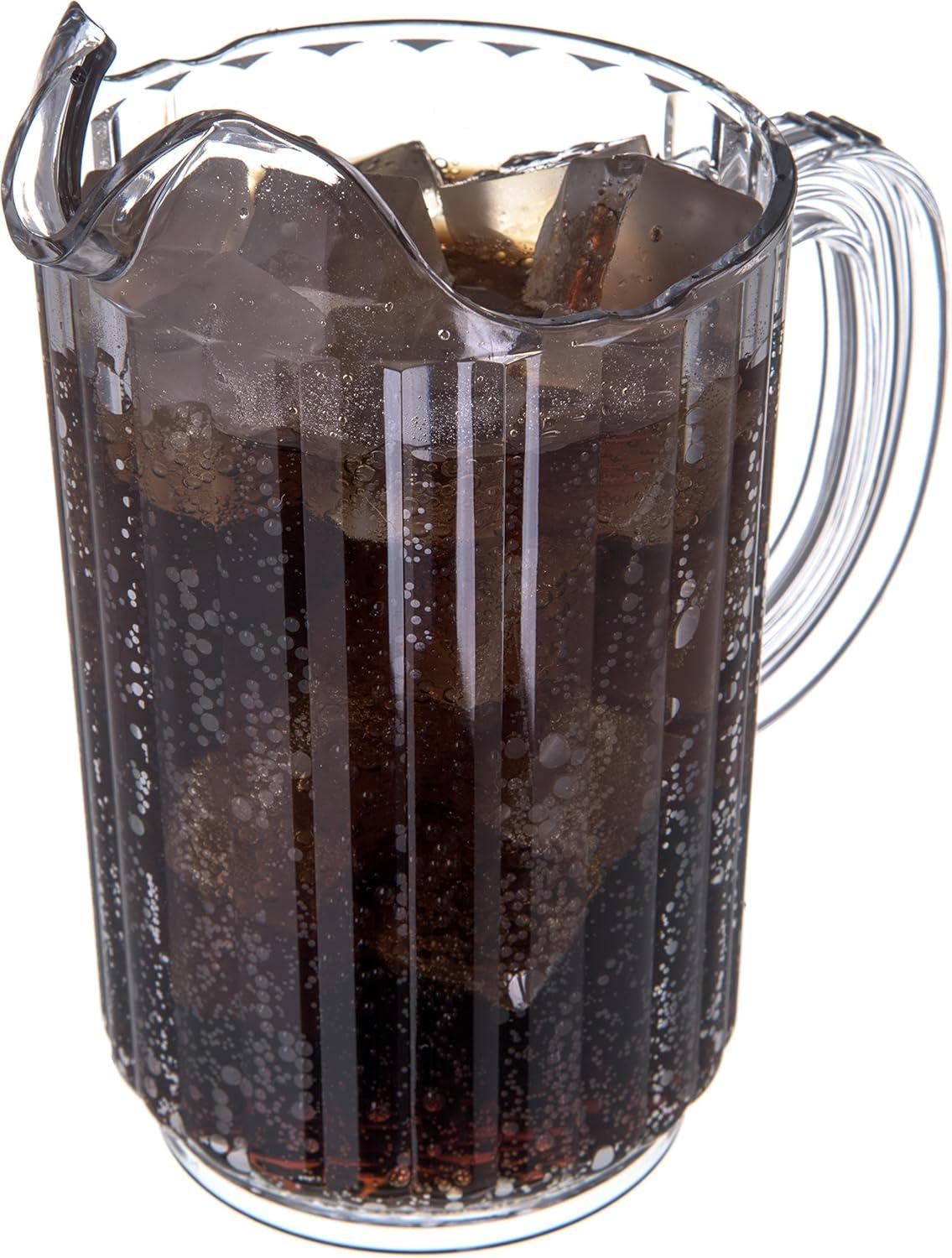 Clear Polycarbonate 32 oz Pitcher with Ice Trap