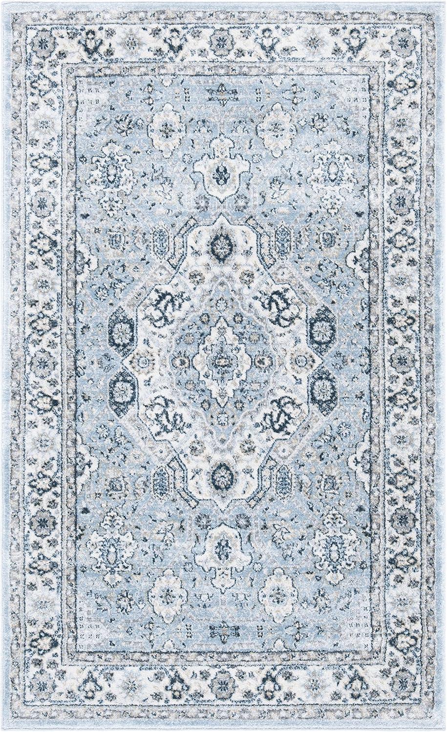 SAFAVIEH Isabella Collection ISA916M Blue / Creme Rug