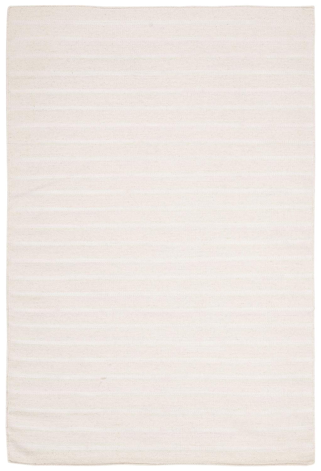 SAFAVIEH Dhurries Gina Geometric Wool Area Rug, White, 4' x 6'