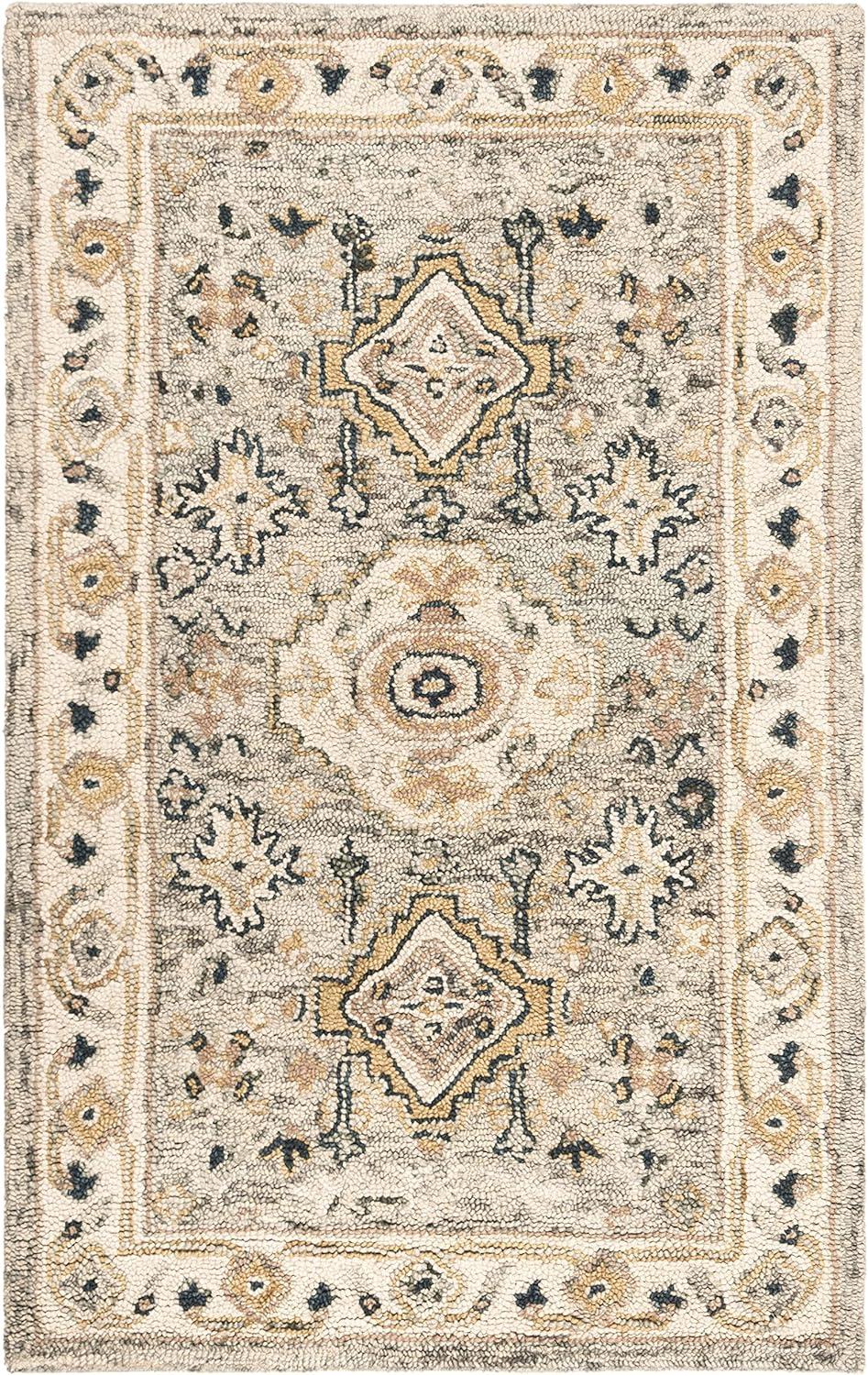 Aspen APN601 Hand Tufted Indoor Accent Rug - Moss/Ivory - 3'x5' - Safavieh