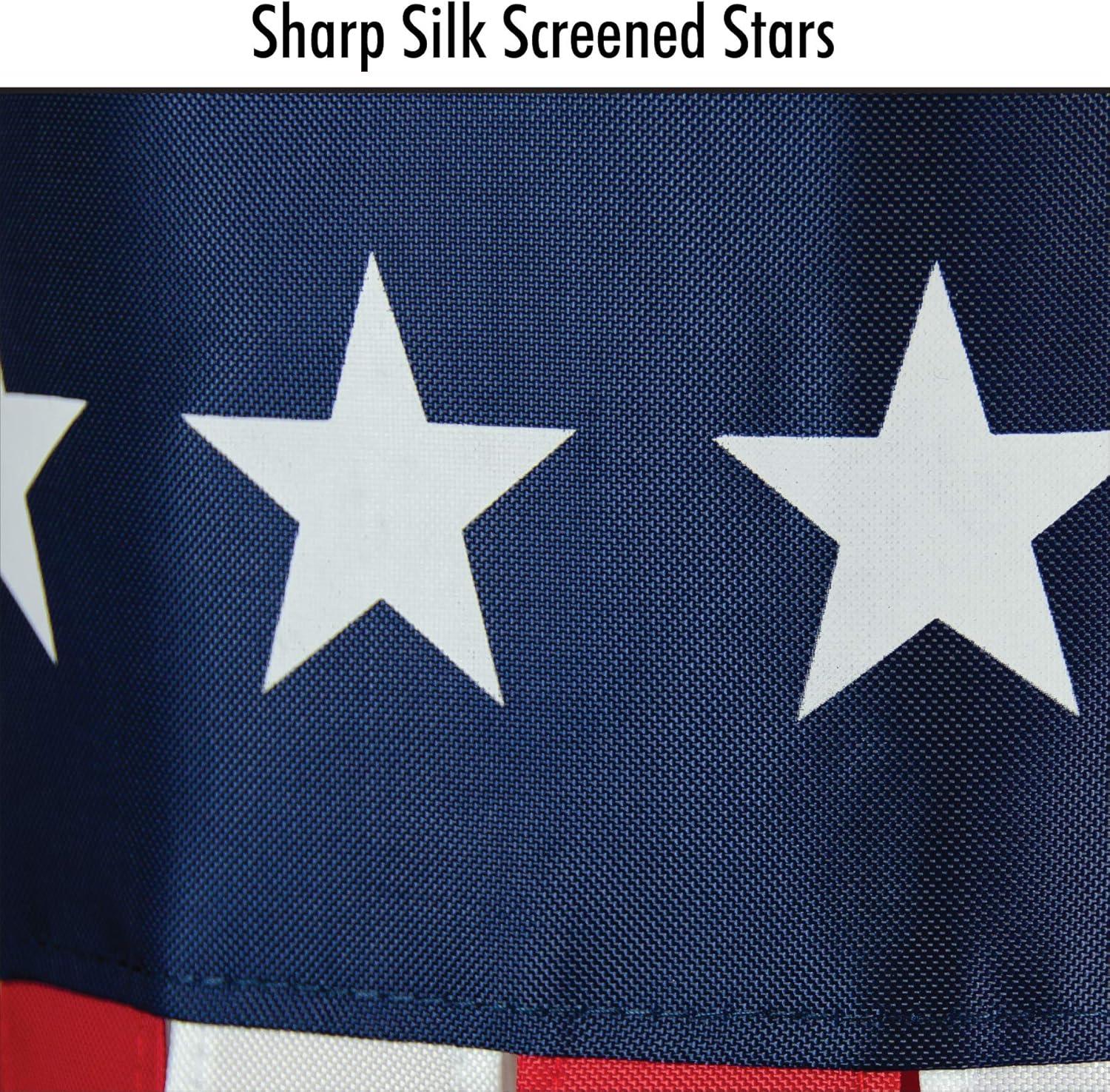 In the Breeze 4114 — 40-inch Stars and Stripes Printed Star Windsock — Vibrant Patriotic Outdoor Hanging Decor