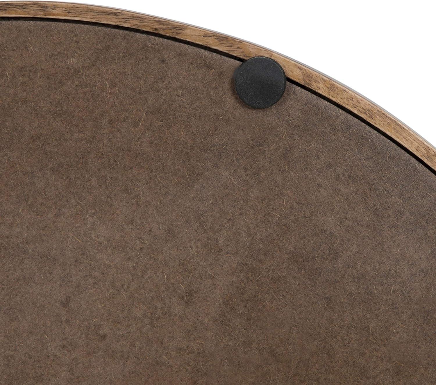 Kate and Laurel Lipton Tray, 15.5" Diameter, Rustic Brown