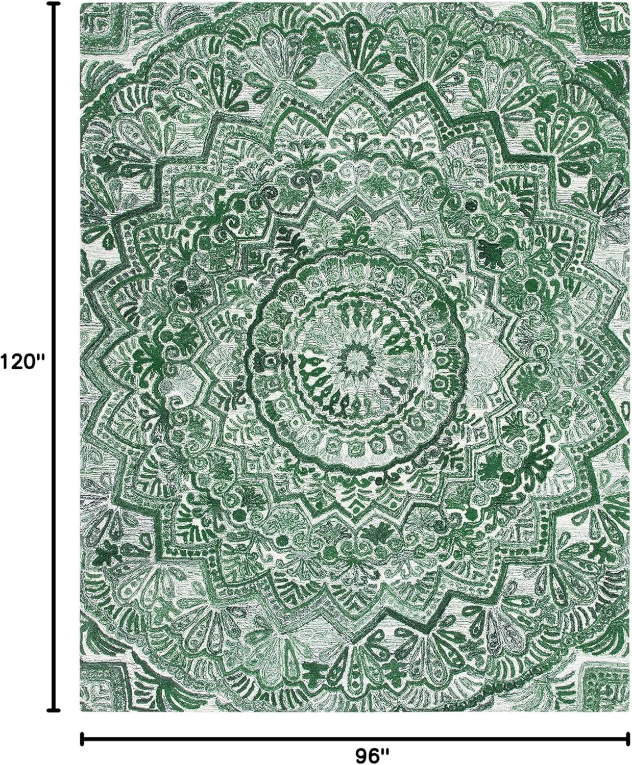 Marquee MRQ110 Hand Tufted Area Rug - Green/Ivory - 8'x10' - Safavieh.