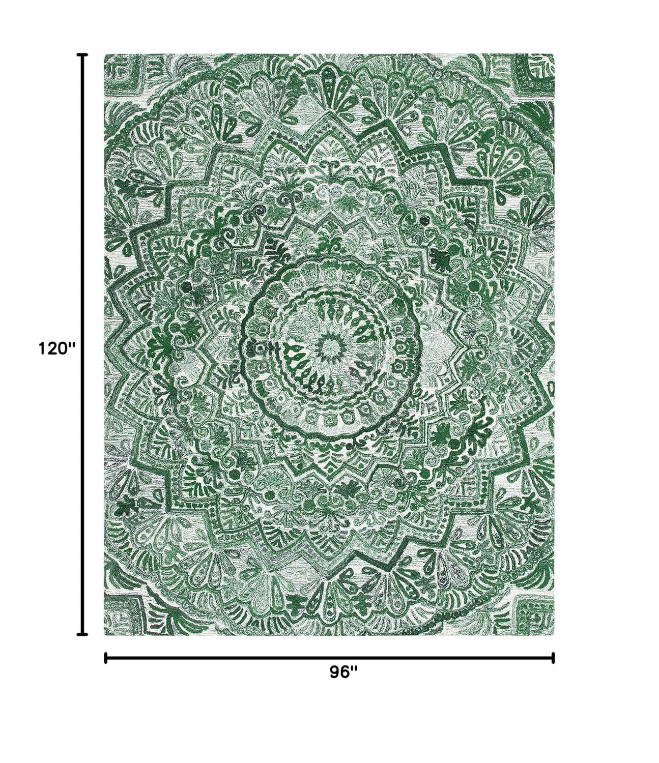 Marquee MRQ110 Hand Tufted Area Rug - Green/Ivory - 8'x10' - Safavieh.