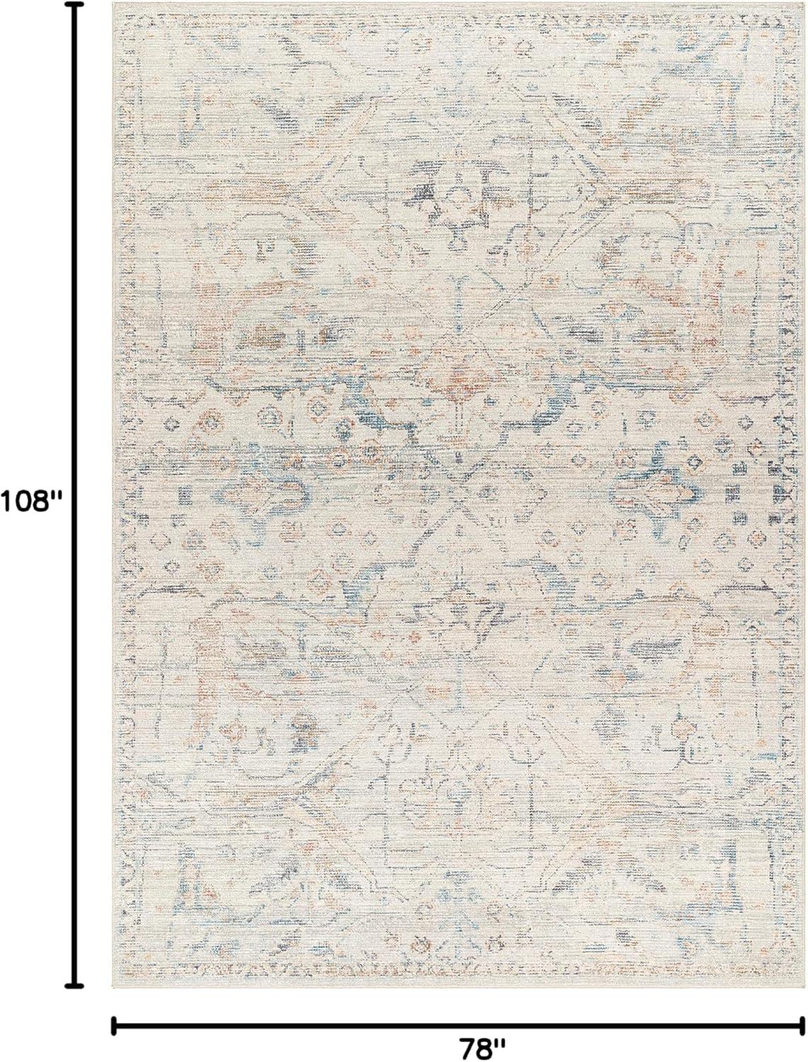 Becki Owens x Livabliss Vintage Traditional Oriental Boho Cream Area Rug