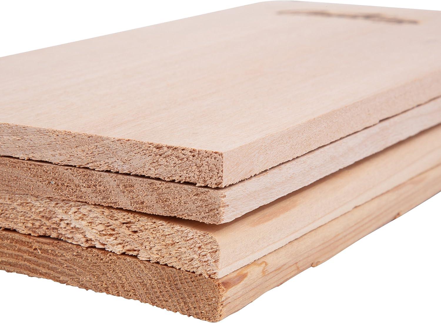 Grilling Planks - 4 Pack Cedar - Premium 5.5 x 11.5 Western Cedar for Barbecue Salmon, Seafood, Steak, Burgers, Pork Chops, Vegetables and More!