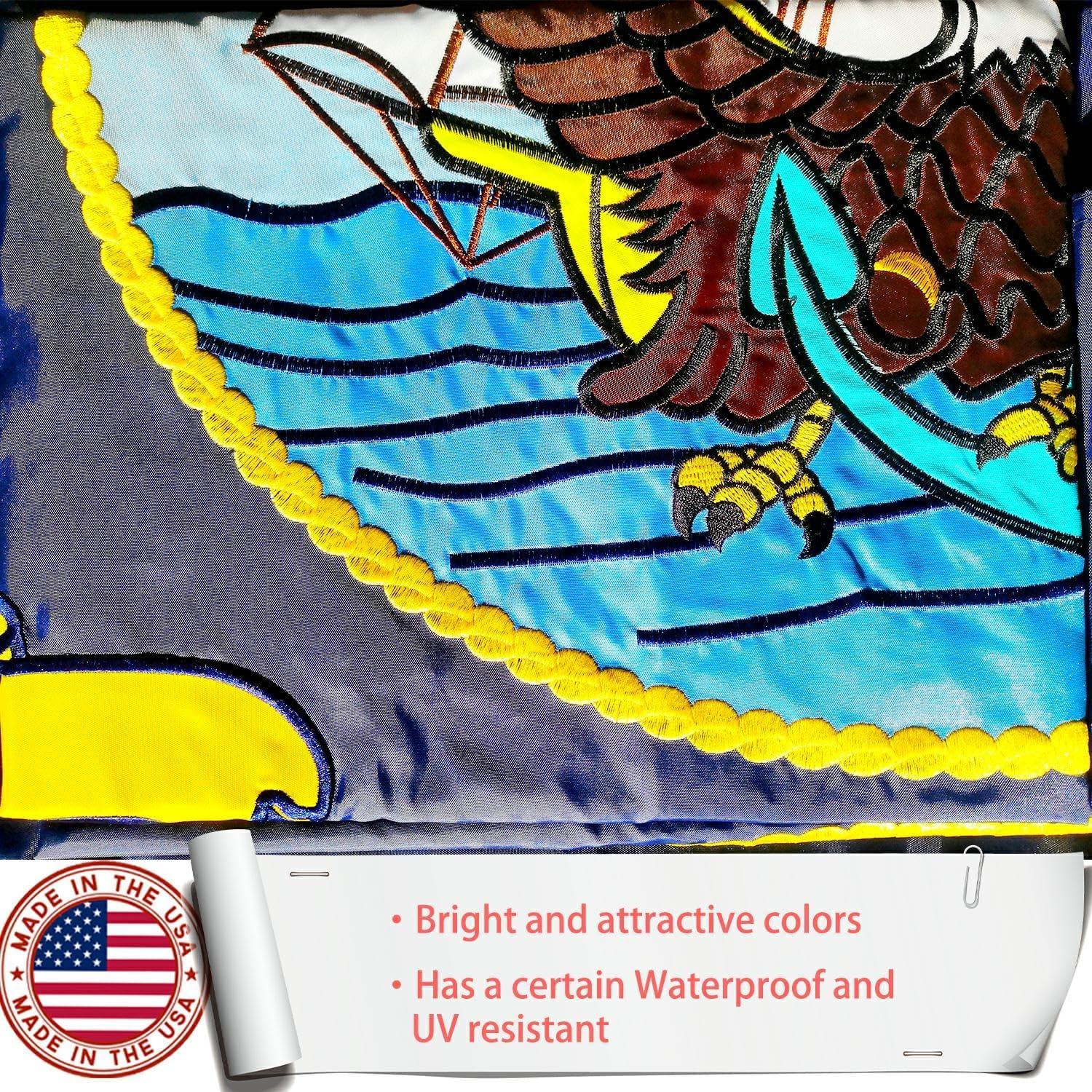 Outside US Navy 3x5 Outdoor Flag USA American Veteran Gift Garden Flags Military Decor