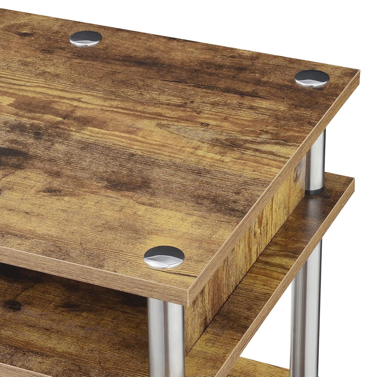Convenience Concepts Designs2Go 30" Tall No Tools Student Desk with Shelves, Barnwood