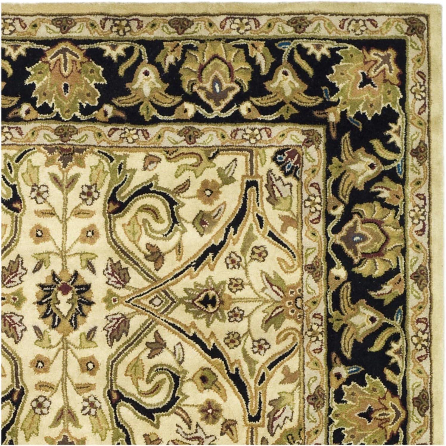 SAFAVIEH Heritage Oslo Traditional Wool Area Rug, Ivory/Black, 5' x 8'