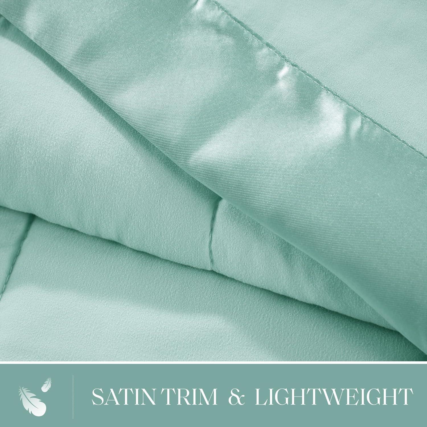 Lightweight Down Alternative Blanket with Satin Trim