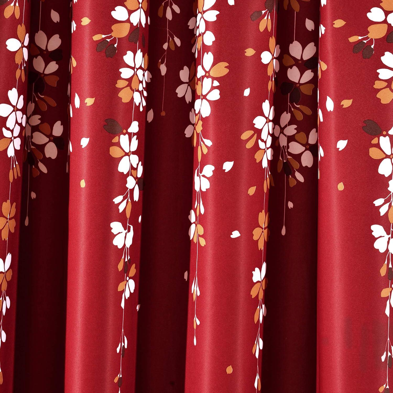 Lush Decor Weeping Flowers Floral Room Darkening Thermal Rod Pocket Curtain Panels (Set of 2)