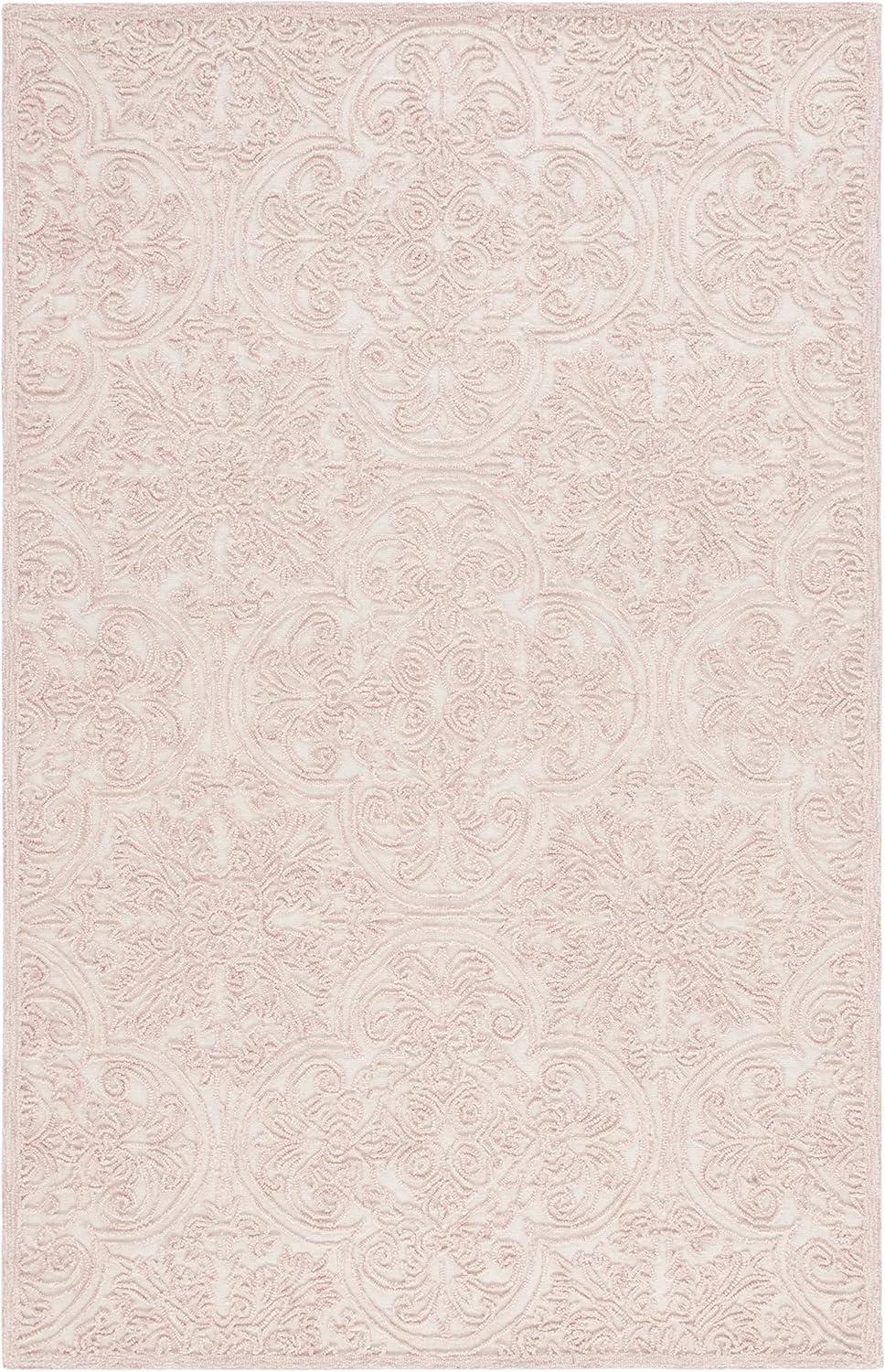 Martha Stewart Trace - MSR3511 - Indoor Hand Tufted Area Rugs - Ivory/Pink - 6'x9'