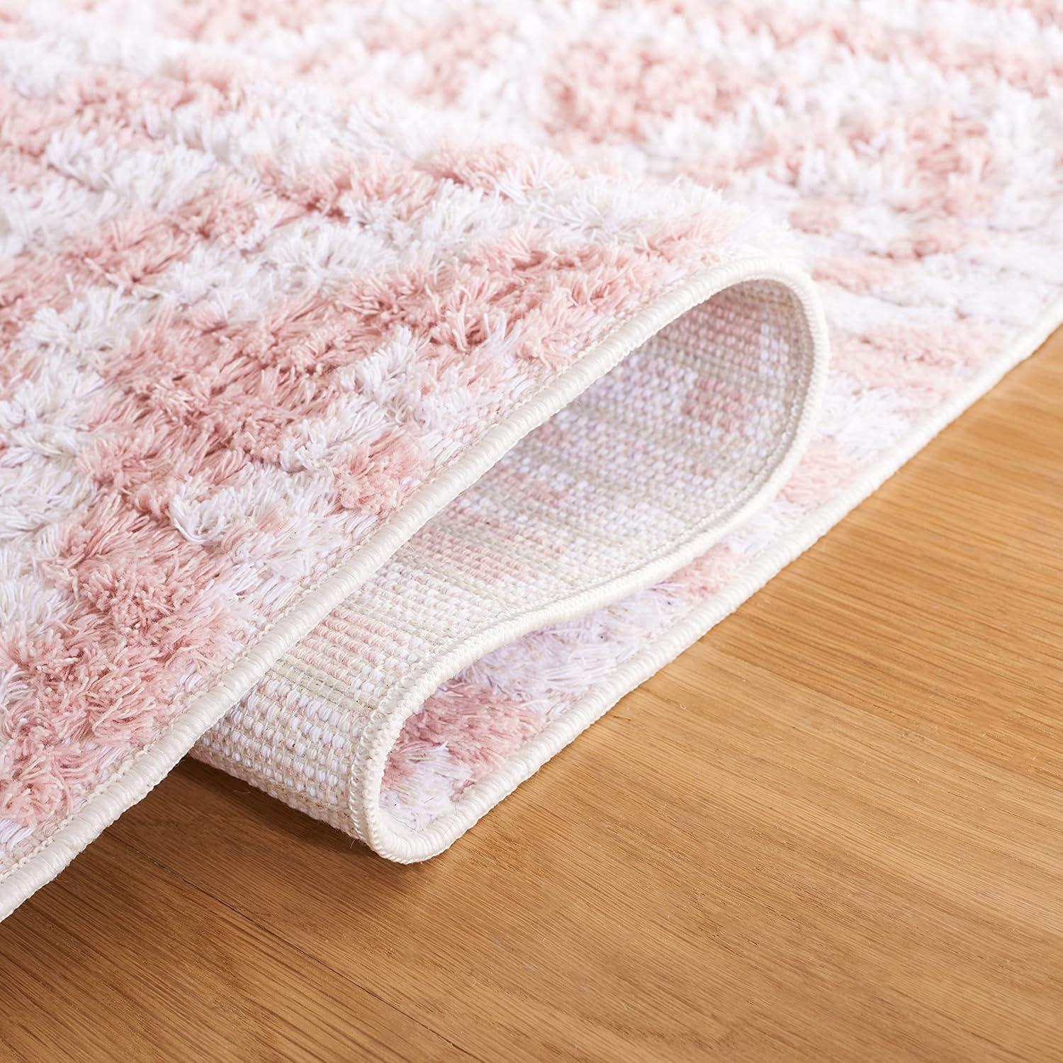 SAFAVIEH Augustine Emmett Geometric Area Rug, Ivory/Pink, 6'4" x 6'4" Square