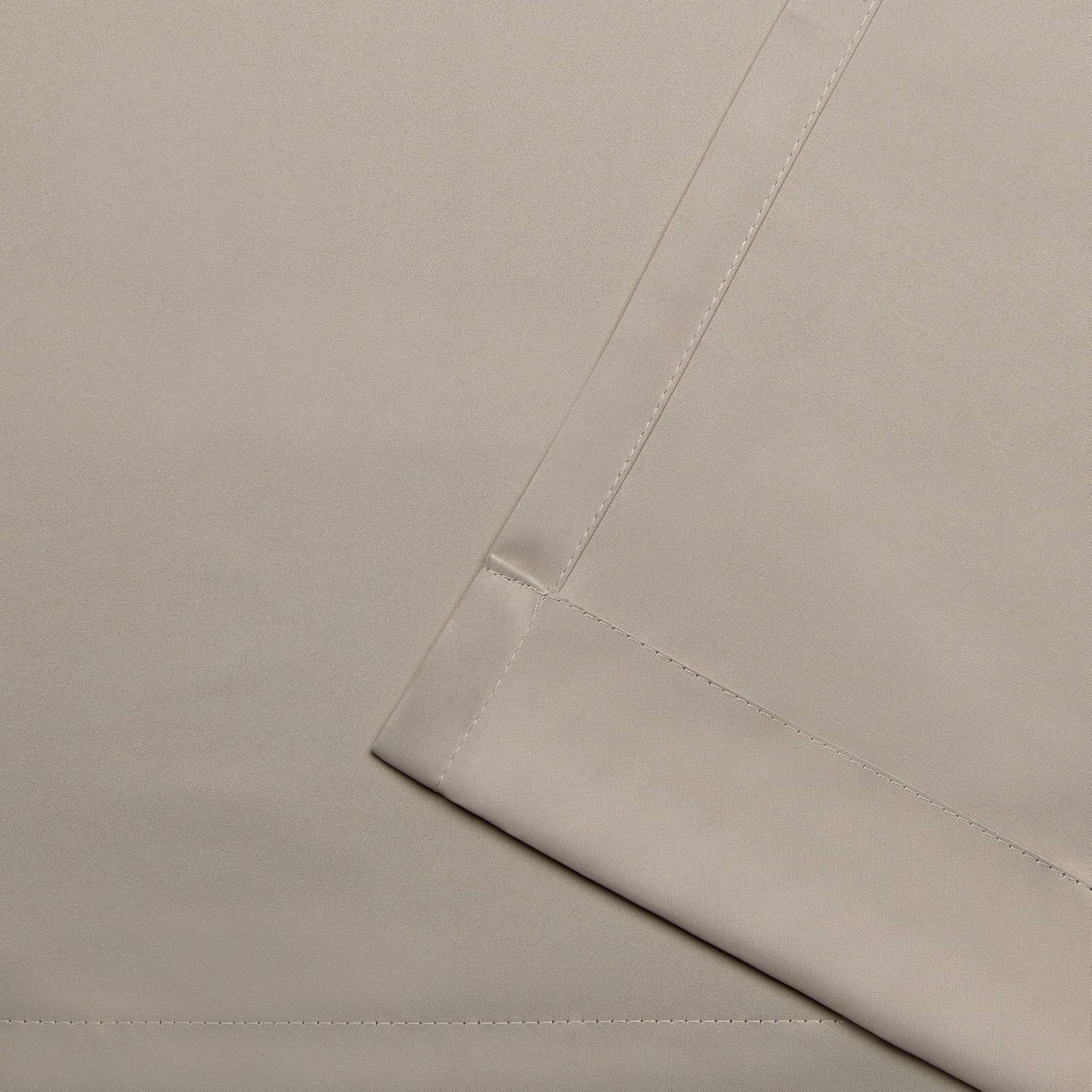 Exclusive Home Academy Total Blackout Grommet Top Curtain Panel Pair, 52"x96", Linen