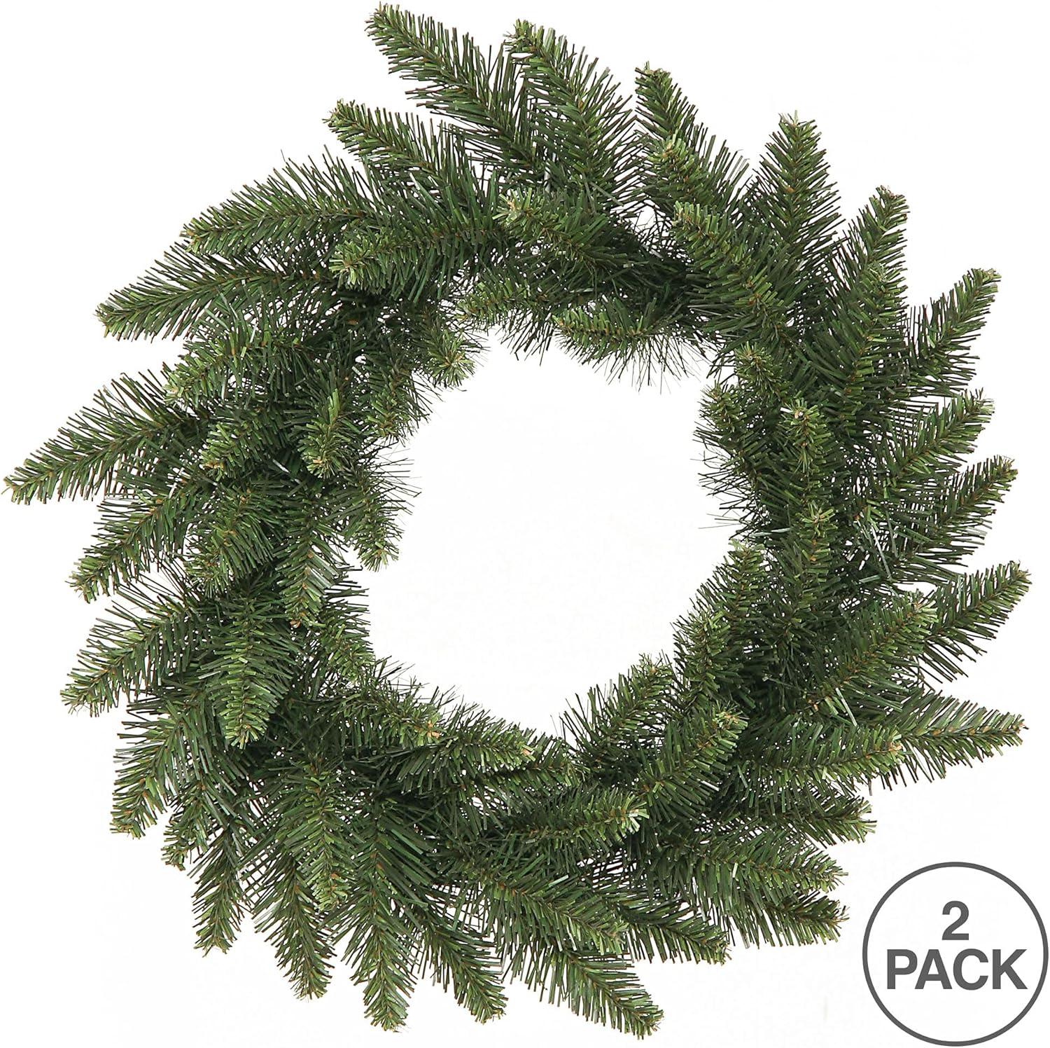 Vickerman 16" Camdon Fir Artificial Christmas wreath, unlit, Set of 2