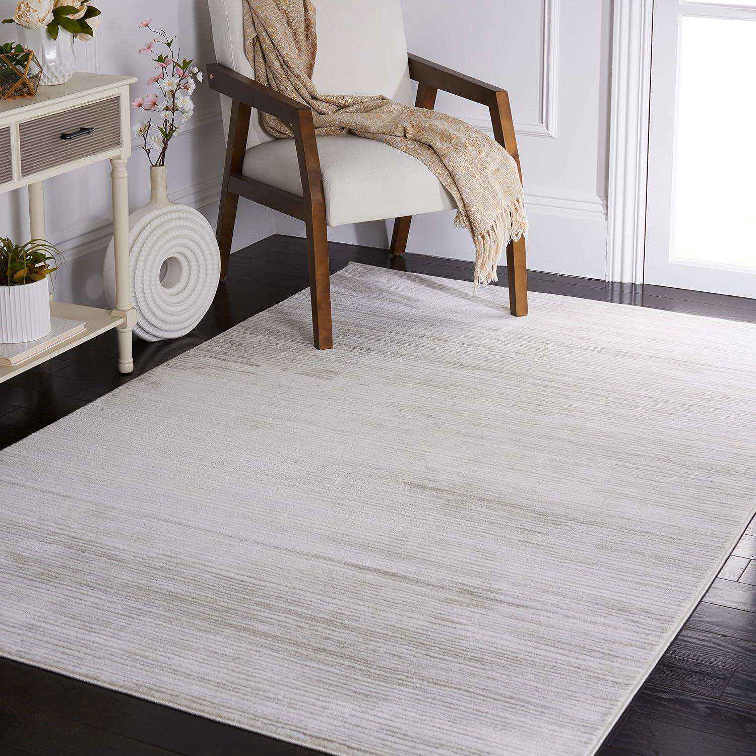 SAFAVIEH Vision Adrasteia Overdyed Solid Area Rug, 9' x 12', Ivory Grey/-