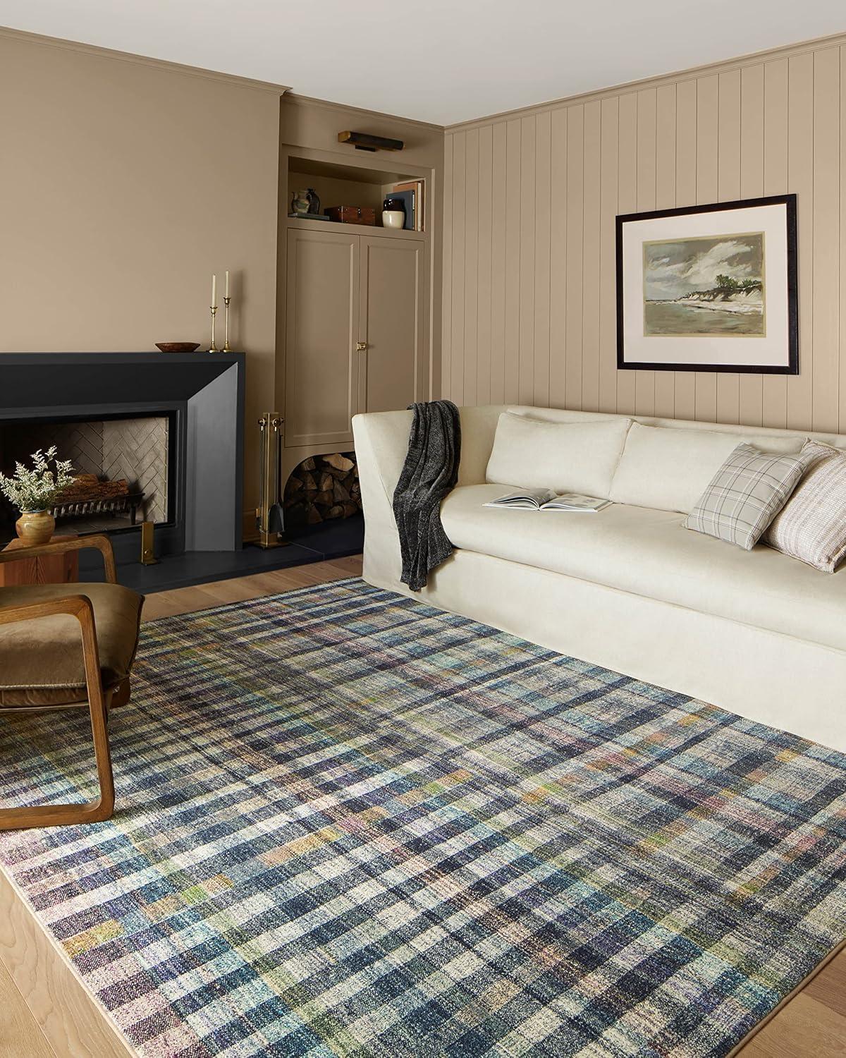 Chris Loves Julia x Loloi Humphrey Collection HUM-04 Blue/Yellow/Pink, Contemporary Area Rug