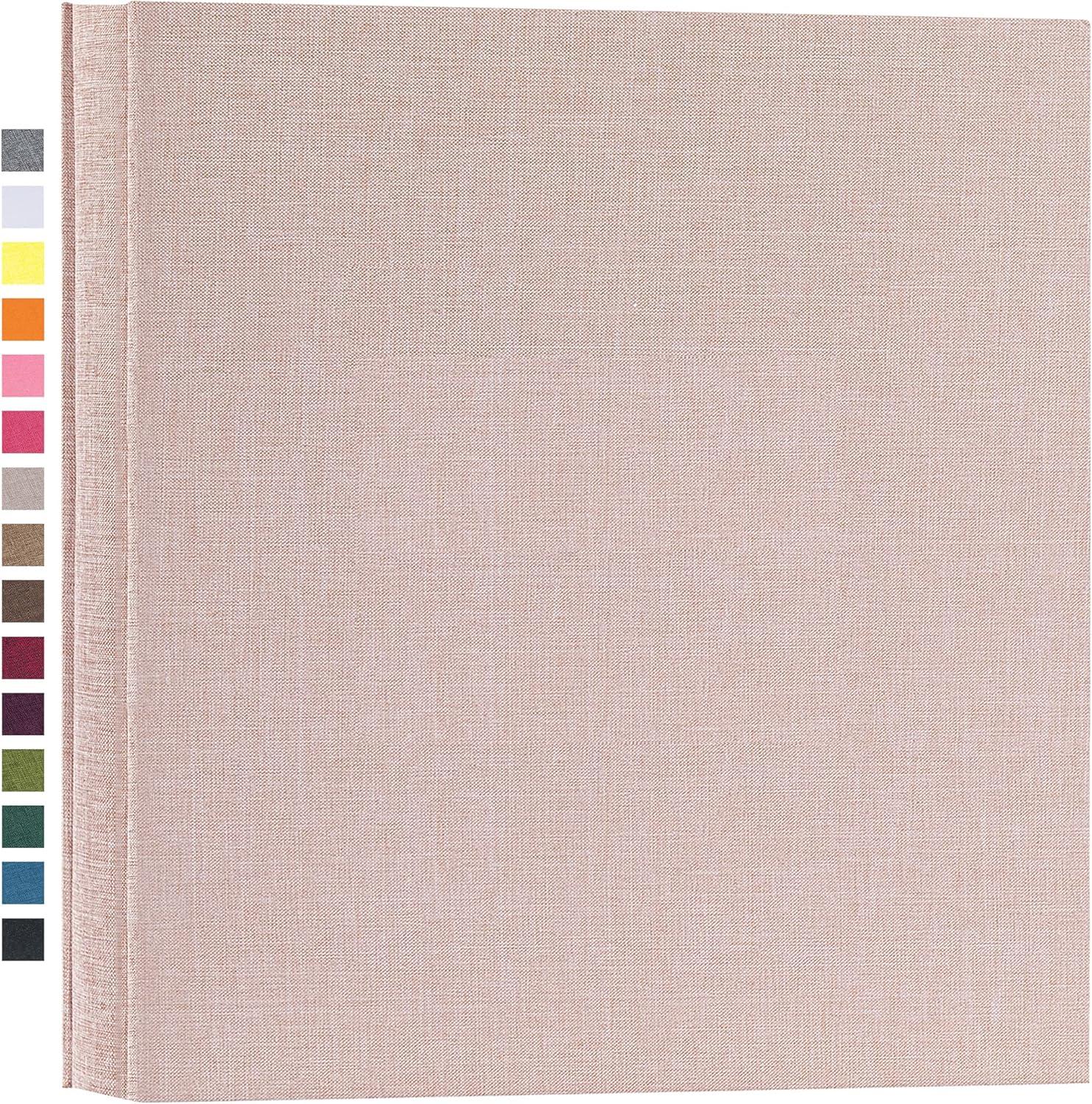 BEACHWATER POOL & SPA, LLC Linen Hardcover Photo Albu 1000 Photos Large Capacity For Family Wedding Anniversary Baby Vacation (Beige, 1000 Pockets)