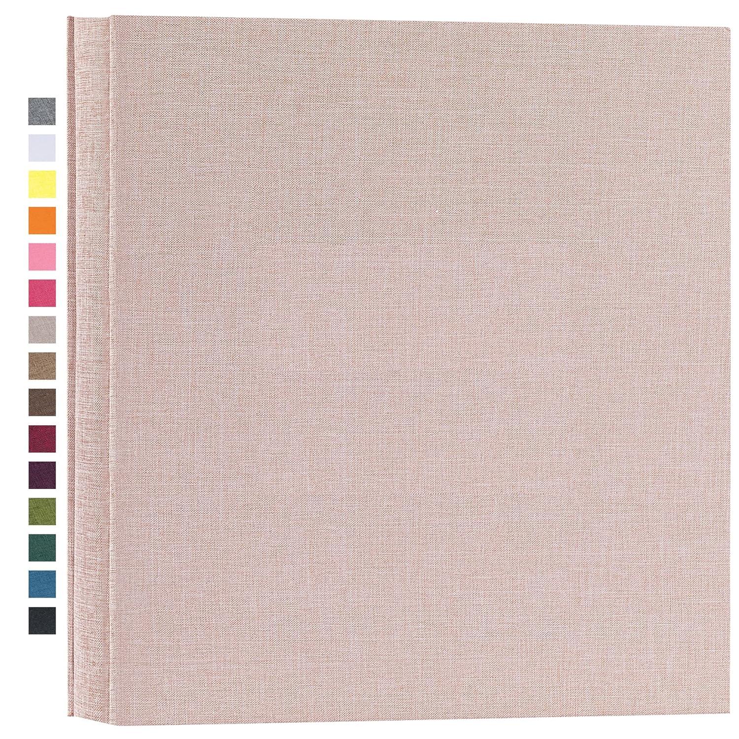 BEACHWATER POOL & SPA, LLC Linen Hardcover Photo Albu 1000 Photos Large Capacity For Family Wedding Anniversary Baby Vacation (Beige, 1000 Pockets)