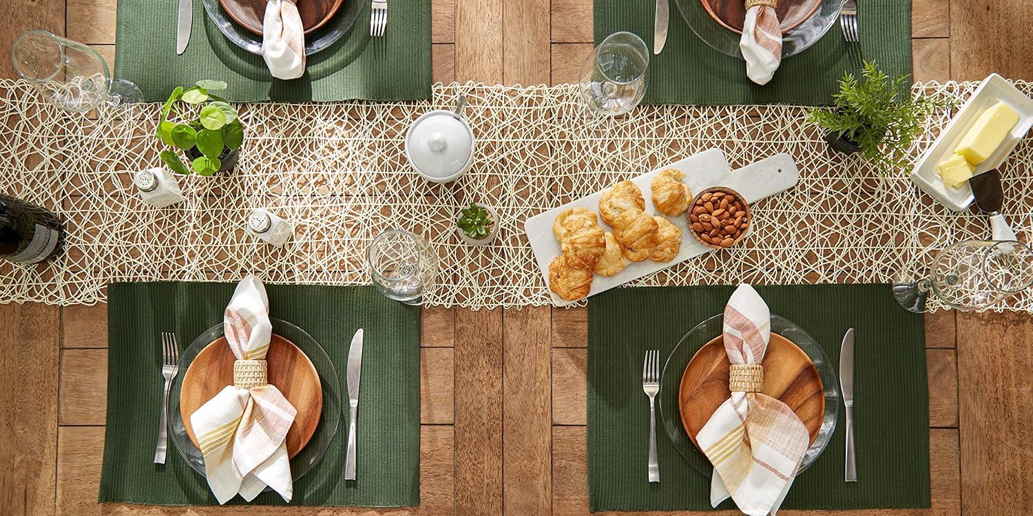 PLACEMAT DARK GREEN Set of 6