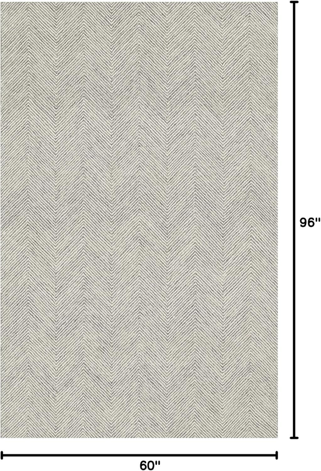 Momeni Contemporary Rectangle Area Rug, Grey, 5' X 8'