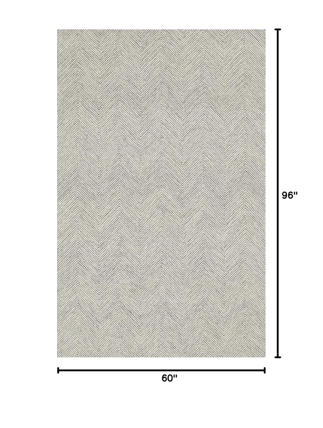 Momeni Contemporary Rectangle Area Rug, Grey, 5' X 8'
