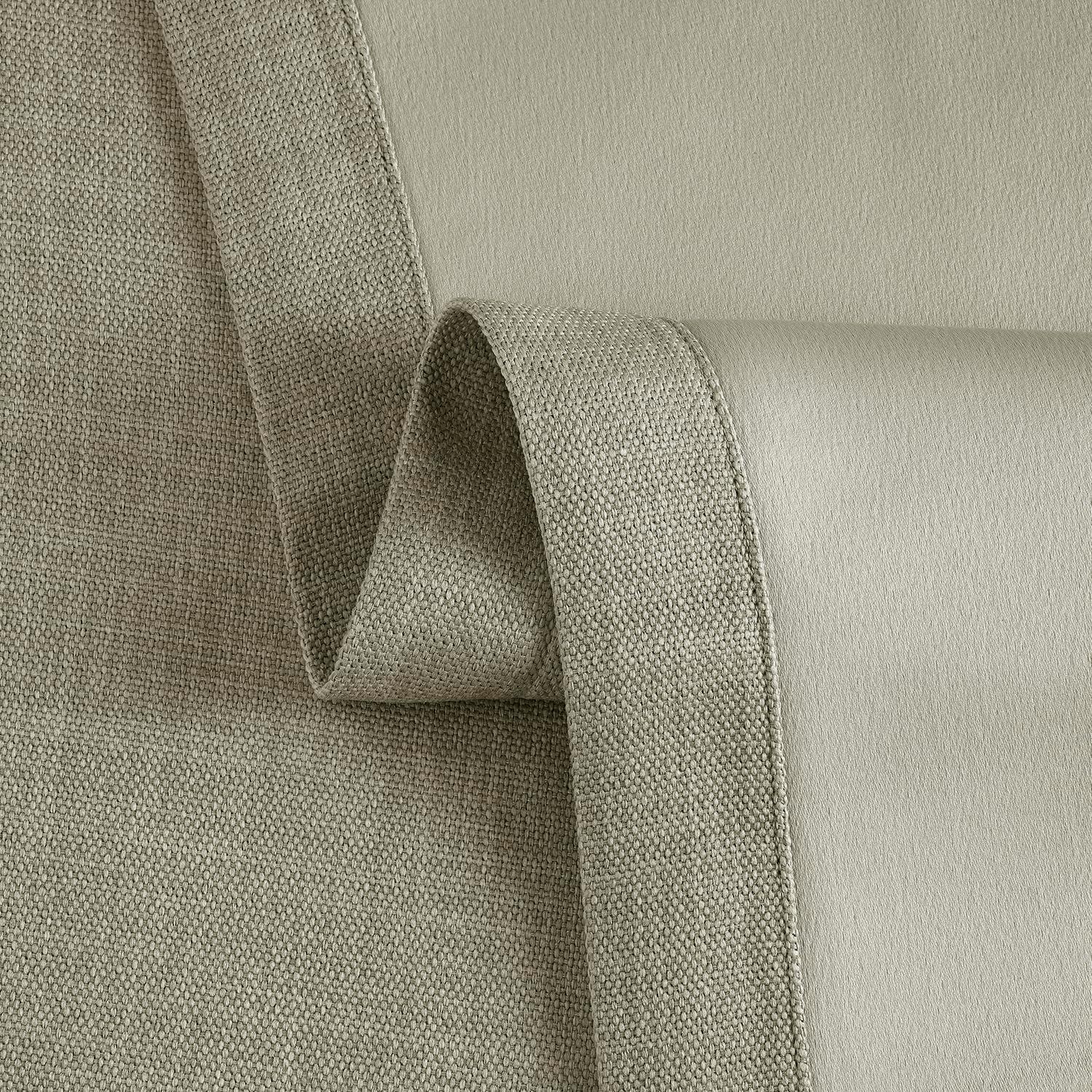 Oatmeal Faux Linen Extra Wide Room Darkening Curtain (1 Panel), Oatmeal, 100W X 108L