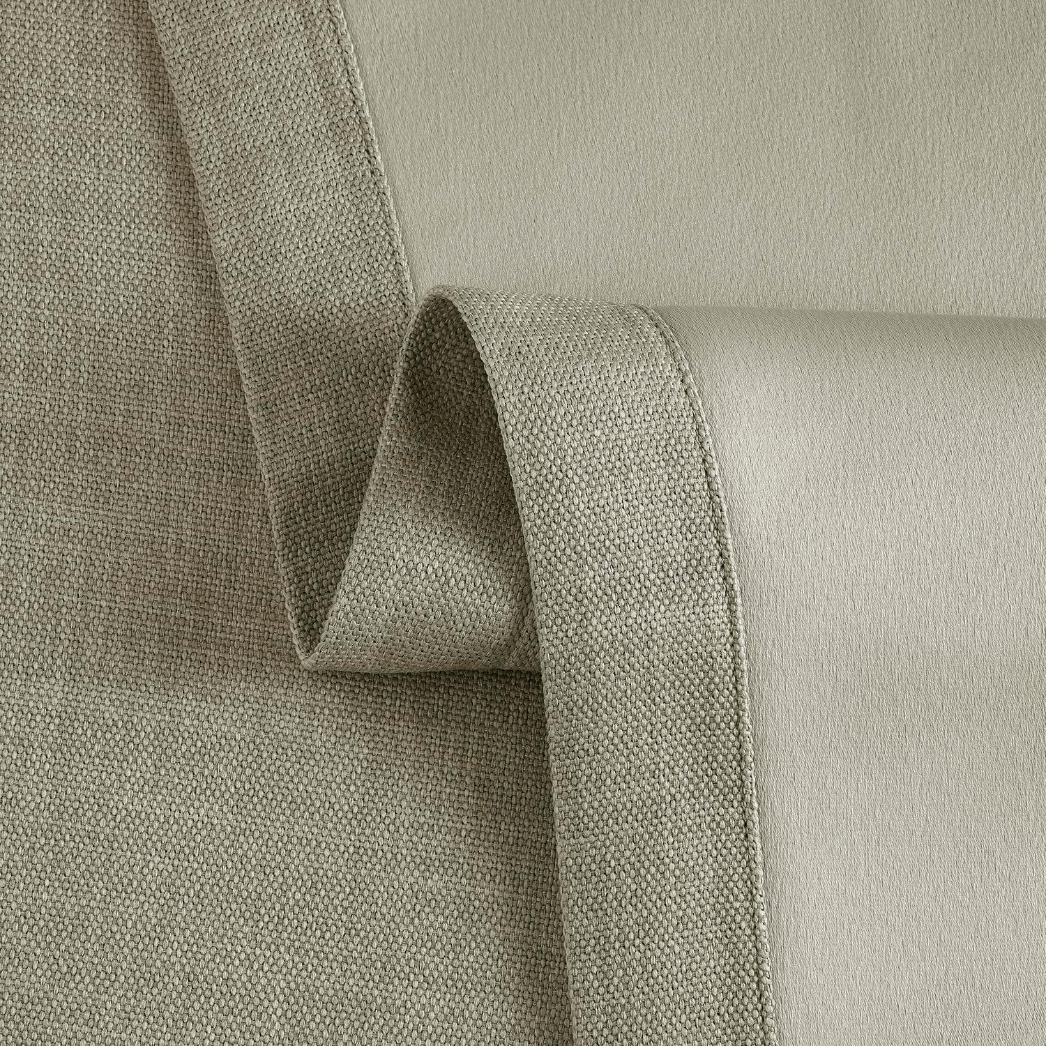 Oatmeal Faux Linen Extra Wide Room Darkening Curtain (1 Panel), Oatmeal, 100W X 108L